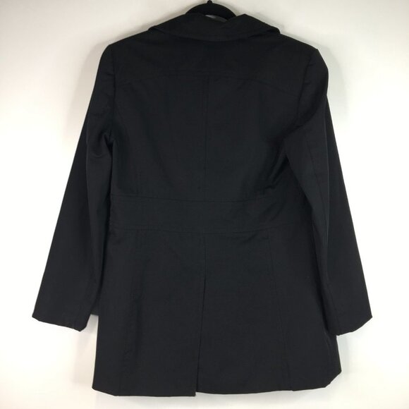 Ann Taylor Black Double Brested Nylon Blend Lined Winter Jacket Size S - Picture 5 of 12